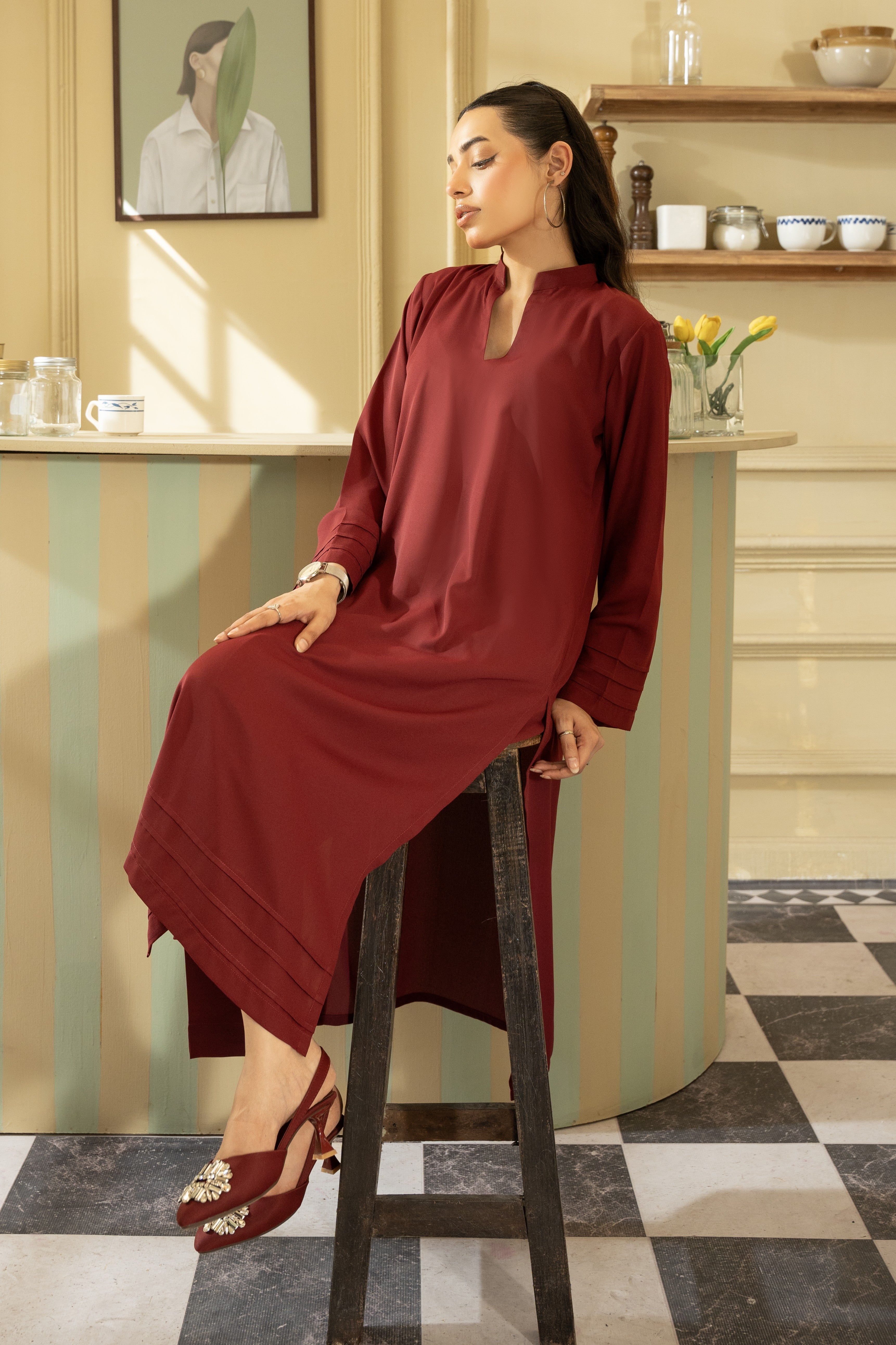 Coord Set- Maroon