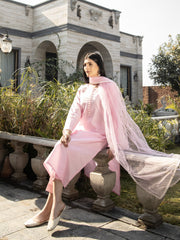 Pastel Pink Raw Silk 3pc Suit
