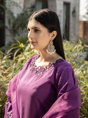 Iris Purple Raw Silk 3pc Suit