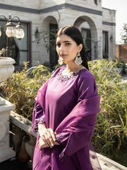 Iris Purple Raw Silk 3pc Suit