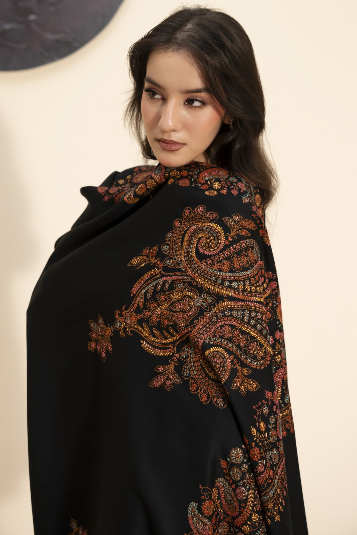 Kashmiri Pashmina Shawl-Black