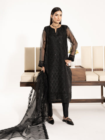 Organza 3pc Suit-Black
