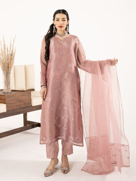 Sheesha Silk 3pc Suit-Lavender Pink
