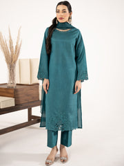 Raw Silk 3pc Suit-Sea Green