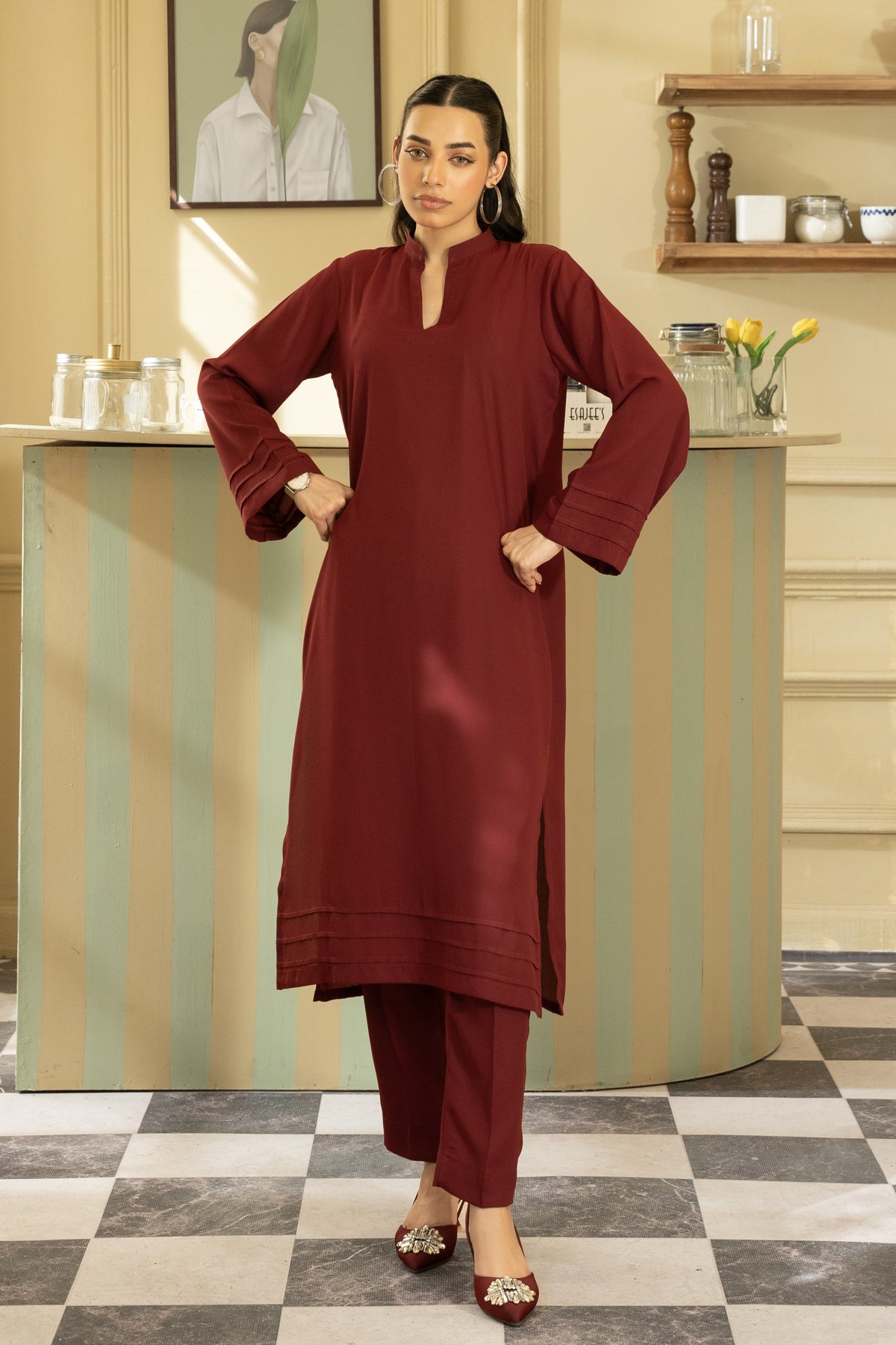 Coord Set- Maroon