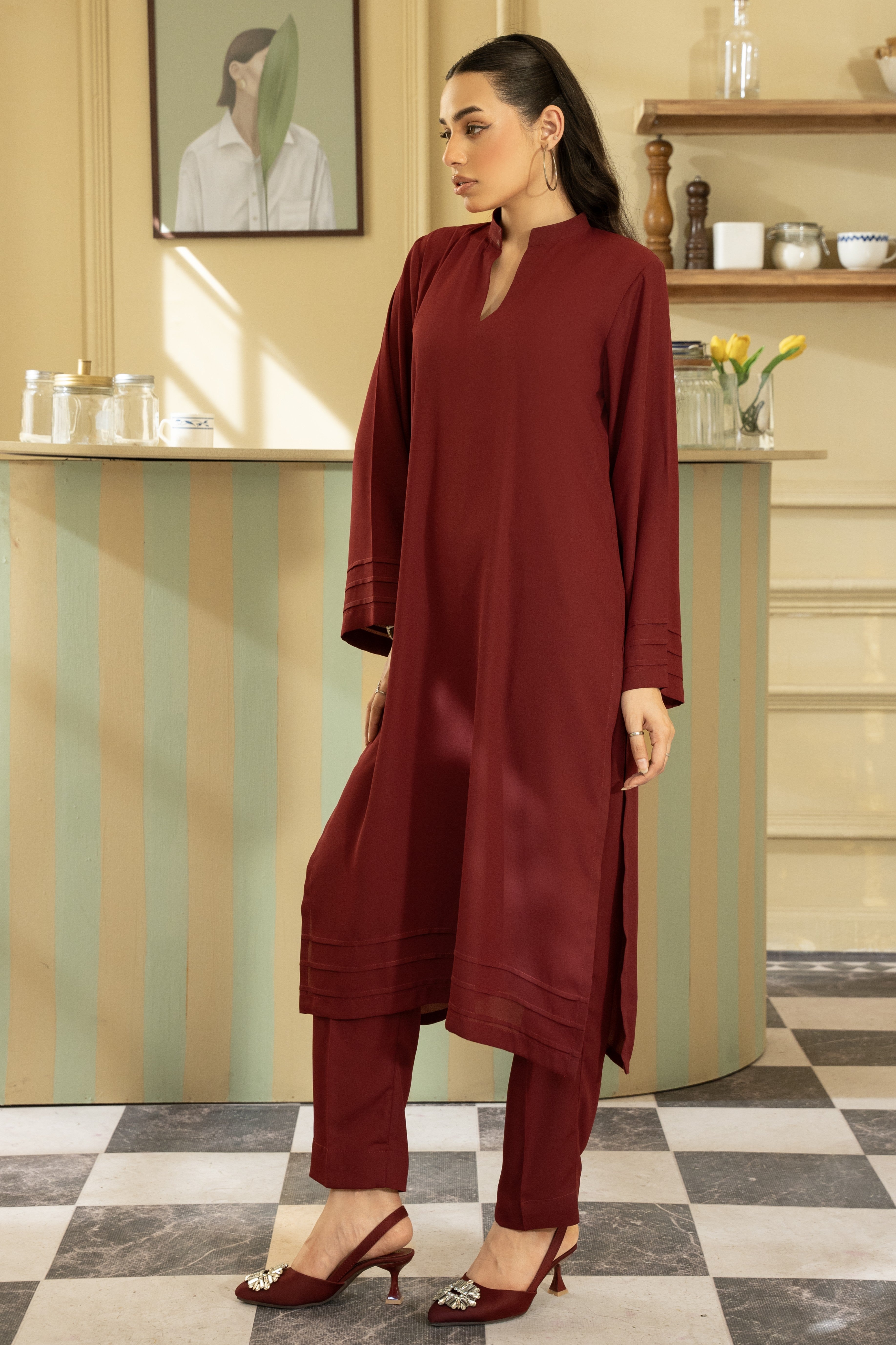 Coord Set- Maroon
