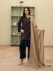 Plain Pashmina Wool Shawl- Beige