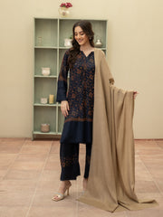 Plain Pashmina Wool Shawl- Beige