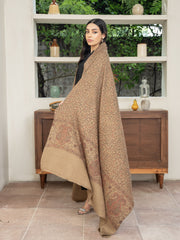 Pashmina Heavy Needlework Shawl- Beige
