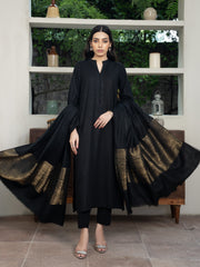 Pashmina Zari Shawl- Black