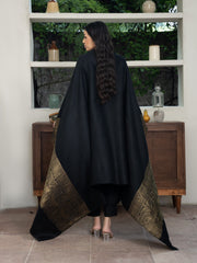 Pashmina Zari Shawl- Black
