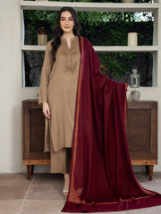 Maroon Pashmina Handmade Kingri Shawl