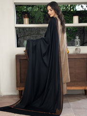 Black Pashmina Handmade Kingri Shawl