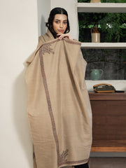 Beige Pashmina Handmade Kingri Shawl