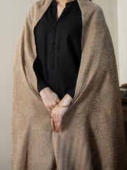 Beige Kashmiri Pashmina Wool Shawl
