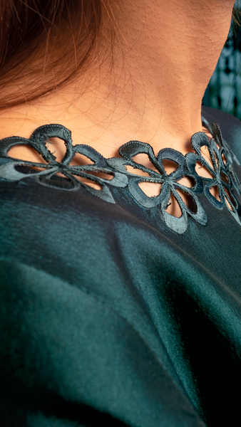 Dark Teal Silk 3pc Suit