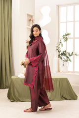 Farshi Silk Set- Dark Maroon