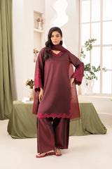Farshi Silk Set- Dark Maroon