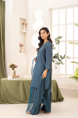 Farshi Silk Set- Dark Teal