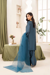 Farshi Silk Set- Dark Teal