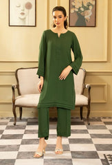 Green Coord Set 2PC Stitched PRET - Naaz Couture