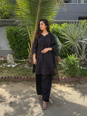 Farshi Chikankari-Black