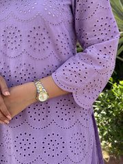 Farshi Chikankari Set- Lilac